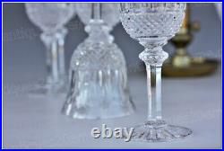 6 verres à vin n°4 cristal de St Louis Tommy 15 cm Bordeaux wine glasses (B)