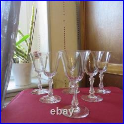 6 verres a vin ou a porto cristal saint louis modèle Lozère uni H 13 cm signé 6 verres a vin ou a porto cristal saint louis modèle Lozère uni H 13 cm signé