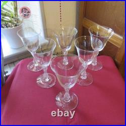 6 verres a vin ou a porto cristal saint louis modèle Lozère uni H 13 cm signé 6 verres a vin ou a porto cristal saint louis modèle Lozère uni H 13 cm signé