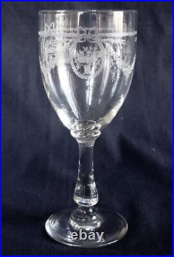 6 verres à vin rouge cristal de St Louis modèle Sapho 14,2cm