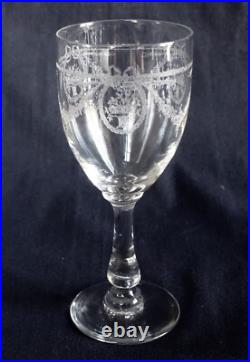 6 verres à vin rouge cristal de St Louis modèle Sapho 14,2cm