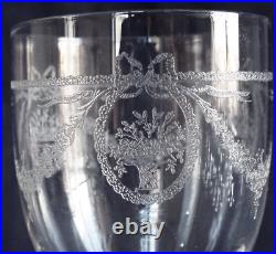 6 verres à vin rouge cristal de St Louis modèle Sapho 14,2cm