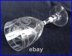 6 verres à vin rouge cristal de St Louis modèle Sapho 14,2cm