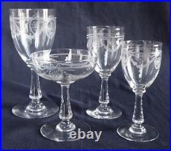 6 verres à vin rouge cristal de St Louis modèle Sapho 14,2cm