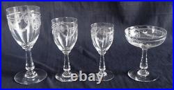 6 verres à vin rouge cristal de St Louis modèle Sapho 14,2cm