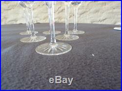 6 verres à vin rouge en cristal de lorraine baccarat st louis modèle chantilly 2