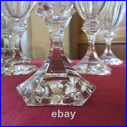 6 verres a vin rouge en cristal de saint louis modèle Chambord signée H 16,8 cm