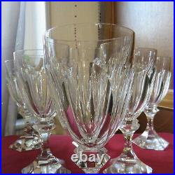 6 verres a vin rouge en cristal de saint louis modèle Chambord signée H 16,8 cm