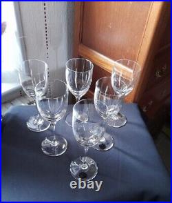 6 verres à vin rouge en cristal de saint louis modèle Monot Oleo H 20,5 cm Signé
