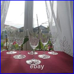 6 verres à vin rouge en cristal de saint louis modèle Tarn hauteur 16 cm