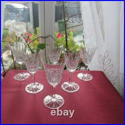 6 verres à vin rouge en cristal de saint louis modèle Tarn hauteur 16 cm