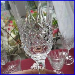 6 verres à vin rouge en cristal de saint louis modèle Tarn hauteur 16 cm