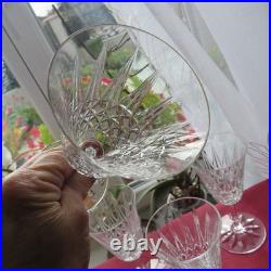 6 verres à vin rouge en cristal de saint louis modèle Tarn hauteur 16 cm