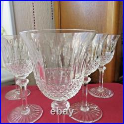 6 verres a vin rouge en cristal de saint louis modèle tommy signé H 15 cm