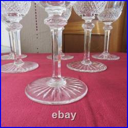 6 verres a vin rouge en cristal de saint louis modèle tommy signé H 15 cm