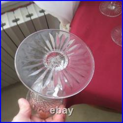 6 verres a vin rouge en cristal de saint louis modèle tommy signé H 15 cm