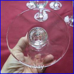 6 verres a vin rouge en cristal saint louis modèle Massenet a cote plate signé