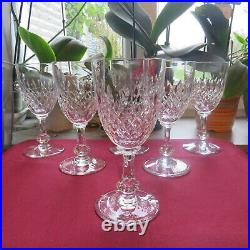 6 verres à vin rouge en cristal saint louis modèle messine H 14,5 cm