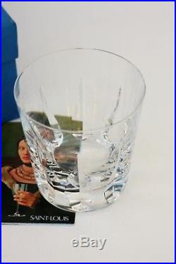 6 verres à whisky en cristal de Saint Louis Cerdagne neufs + boîte