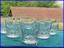 6 verres a whisky en cristal de saint louis modèle Massenet signé