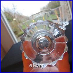 6 verres / chopes à orangeade en cristal de saint louis modèle diamant H 13 CM