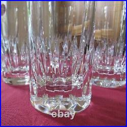 6 verres chopes à orangeade en cristal de saint louis modèle jersey H 15 signé