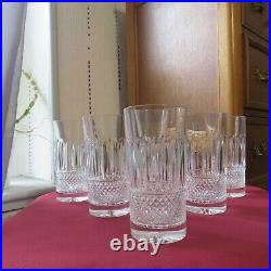 6 verres chopes a orangeade en cristal de saint louis modèle tommy H 14,3 cm
