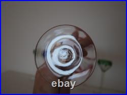 6 verres cristal à vin blanc Rhin overlay couleur Saint ST Louis Joseph Bristol