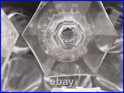6 verres cristal signé Saint Louis style Baccarat Harcourt H 10.2 cm lot n°1