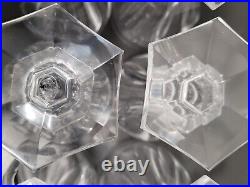 6 verres cristal signé Saint Louis style Baccarat Harcourt H 10.2 cm lot n°1