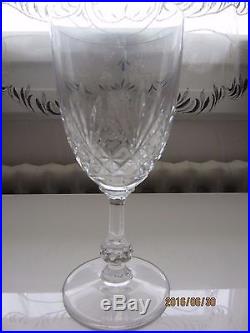 6 verres à eau en cristal St Louis modèle Massenet