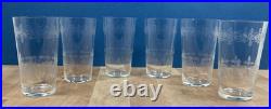 6 verres eau jus de fruit cristal grave soufflé Baccarat Saint Louis XIX XX