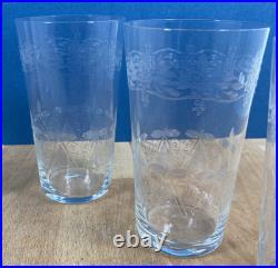 6 verres eau jus de fruit cristal grave soufflé Baccarat Saint Louis XIX XX