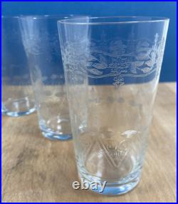 6 verres eau jus de fruit cristal grave soufflé Baccarat Saint Louis XIX XX