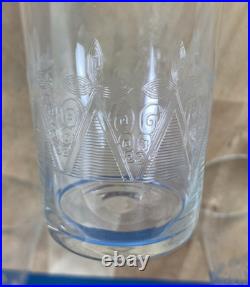 6 verres eau jus de fruit cristal grave soufflé Baccarat Saint Louis XIX XX