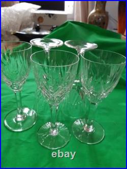 6 verres en cristal de Saint Louis modèle Chantilly H 14 cm