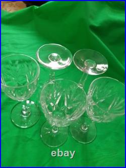 6 verres en cristal de Saint Louis modèle Chantilly H 14 cm