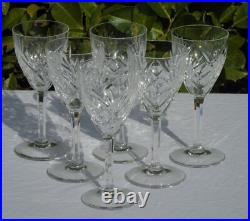 6 verres en cristal de Saint Louis modèle Chantilly H 14 cm (Prix pour 6 verres)