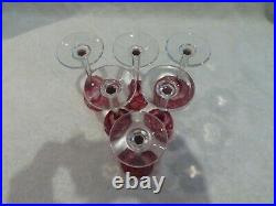 6 verres liqueur cristal rubis Saint Louis Massenet crystal Vodka Glasses