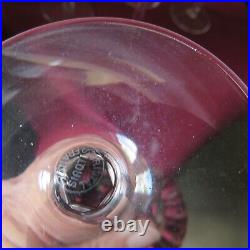 6 verres roemer en couleur en cristal saint louis modèle traminer signé