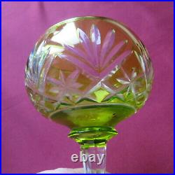 6 verres roemer en cristal en couleur de saint louis modèle Massenet