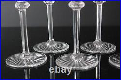 6 verres rouge à vin en cristal de Saint louis modèle Tommy H 19,5 cm signé
