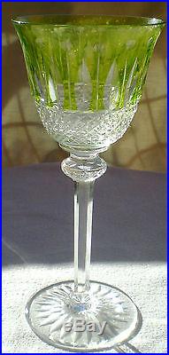 6 verres à vin blanc en cristal de couleur modèleTommy Saint-Louis