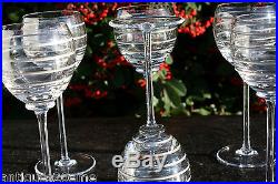 6 verres à vin cristal Saint Louis pour Hermès collection Fanfare platine Neufs