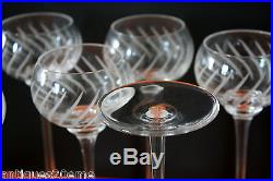 6 verres à vin du Rhin cristal Saint Louis pour Hermès collection Fanfare Neufs