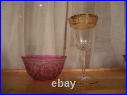7 Bol ramequin rince-doigt cristal dégager à l'acide Saint ST Louis thistle rose 7 Bol ramequin rince-doigt cristal dégager à l'acide Saint ST Louis thistle rose