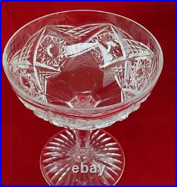 7 COUPES à CHAMPAGNE, VERRES en CRISTAL TAILLE, BACCARAT, SAINT LOUIS