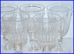 -7 SUPERBES VERRES A PIEDS CRISTAL XIXe LOUIS PHILIPPE BACCARAT SAINT LOUIS D