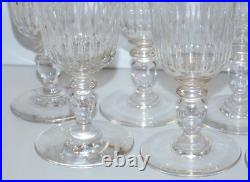 -7 SUPERBES VERRES A PIEDS CRISTAL XIXe LOUIS PHILIPPE BACCARAT SAINT LOUIS D