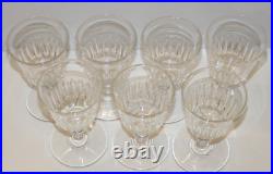 -7 SUPERBES VERRES A PIEDS CRISTAL XIXe LOUIS PHILIPPE BACCARAT SAINT LOUIS D